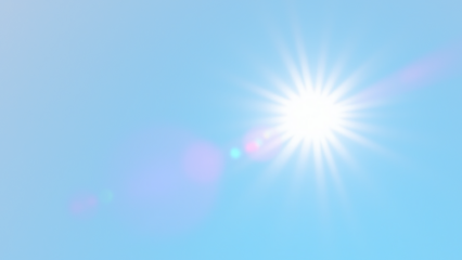 blue sky  background with sun PNG