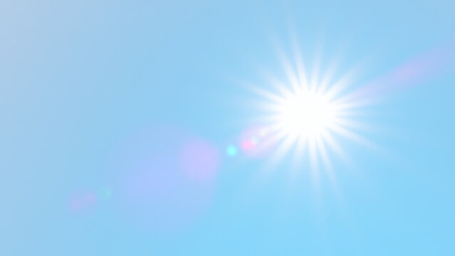 blue sky  background with sun PNG