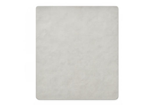 Old blank paper sheet with rounded corners isolated on transparent background, ideal for adding texts or designs