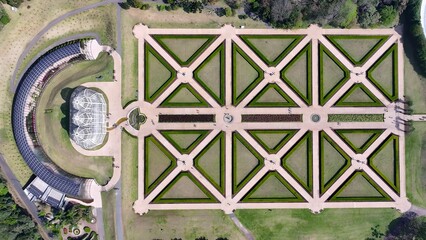 Botany Garden In Curitiba Parana Brazil. Famous Botanical Garden Showing The Around The City. Metropolitan Landscape Commercial Building Amazing. Commercial Building. Curitiba Parana.