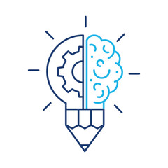Creativity Icon. Lightbulb, Representing Innovation, Idea Generation, and Problem Solving on Transparent Background