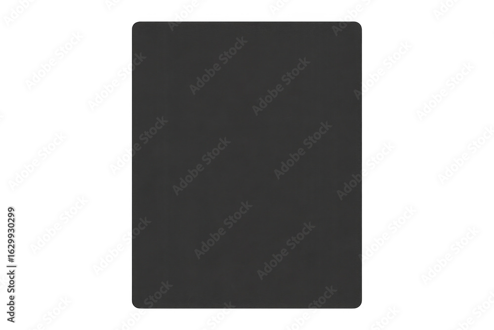 Poster simple black vertical rectangle with rounded corners on a transparent background, perfect for graphi