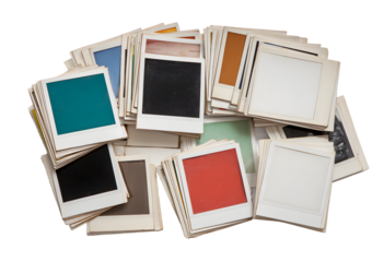 isolated new photo polaroid frames stacks old frame stack pile instant border blank design empty picture vintage white image retro nobody element texture photograph set card background collection