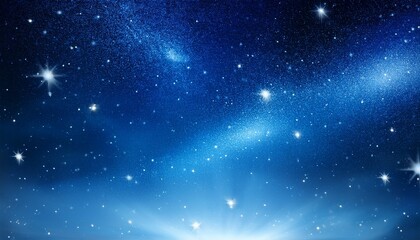 Fototapeta premium deep blue starry background with diffused celestial light and cosmic haze