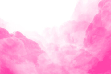 Fototapeta premium Vibrant magenta smoke swirls against a deep black background creating an abstract and energetic visual effect