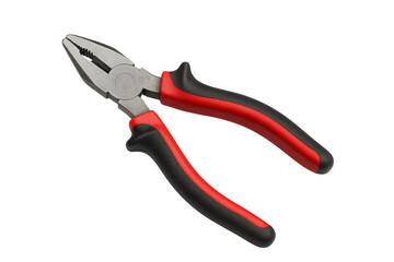 Obraz premium Red and black combination pliers isolated on transparent background