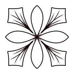 set of floral elements