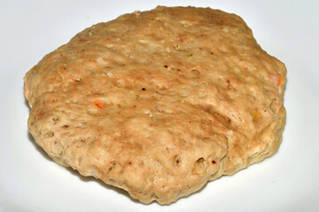 Seitan, fresh cooked vegetarian food of wheat gluten