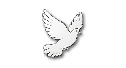 Fototapeta premium White Dove in Flight: A Symbol of Peace and Hope