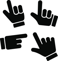 Obraz premium set of hand gestures