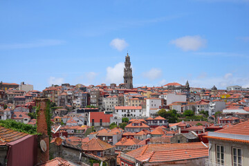Clerigos Tower over the city - Porto, Portugal