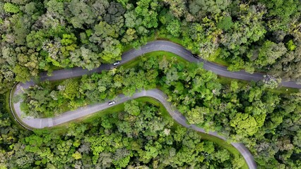 Estrada Da Graciosa In Morretes Parana Brazil. Urban Life Landscape Of Freeway Road Connecting City Streets. Rural Background Outdoor Farmer Beautiful. Forest Farmer Nature. Morretes Parana.