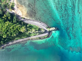 Baie Du Cap In Port Louis Mauritius Island Mauritius. Bird Eye View Of A Amazing Coastal Beach In...