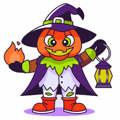Naklejka premium Spirits of Halloween Mascot illustration 