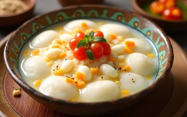 Rice Kheer Indian Sweet Payesh. Kerala Onam Payasam Palada Phirni dessert Mumbai India. Mithai festival sweet dish Diwali Dussehra Holi ganesh chaturthi Ram navami Durga pooja durga ashtami