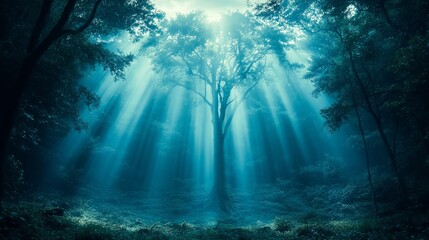 Tranquil Peaceful Forest Nature In Spring Season
