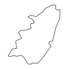 Chengalpattu  District map line illustration, Tamil Nadu, India