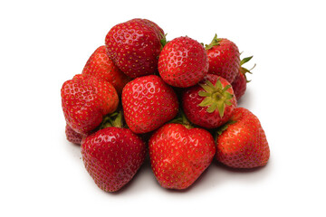 Fresh group of berries isolated on a white background.