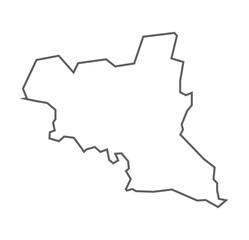 Erode District map line illustration, Tamil Nadu, India