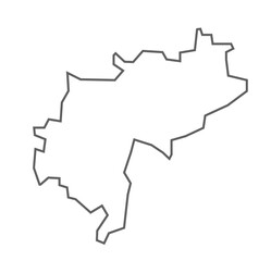 Ranipet District map line illustration, Tamil Nadu, India