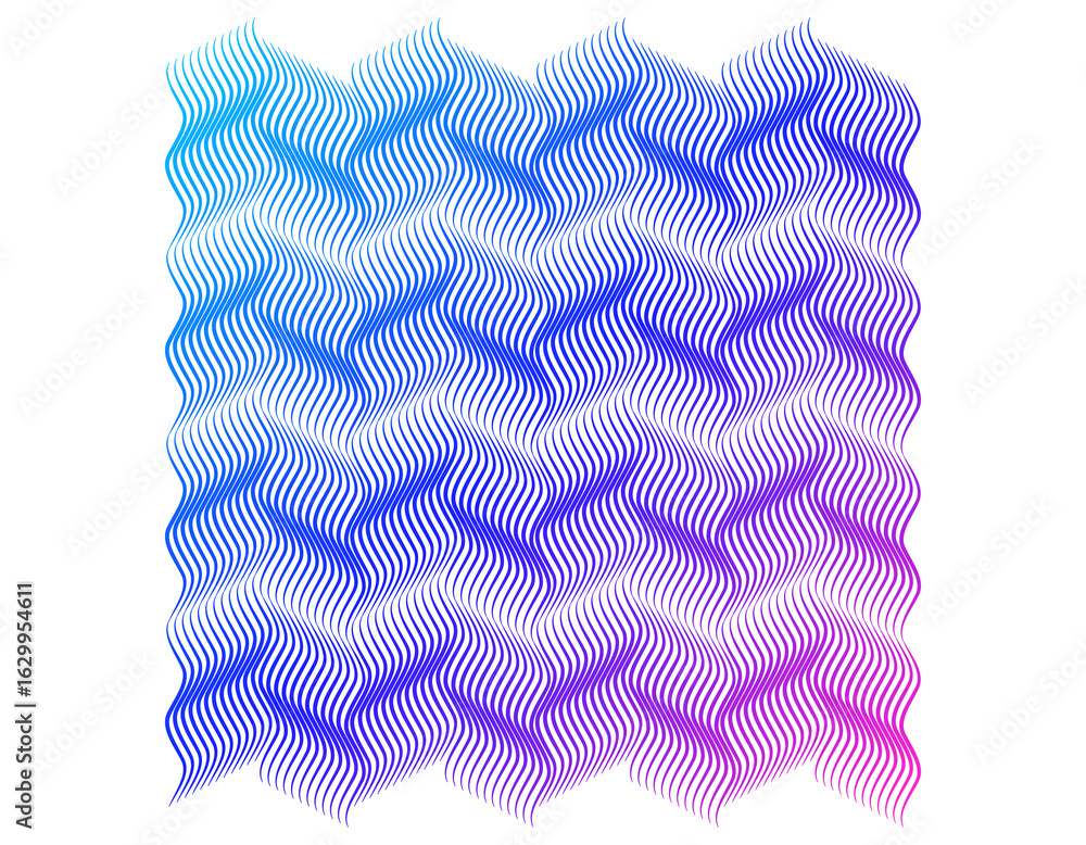 Poster soft rainbow color. linear background. design elements. polygonal lines. guilloche. protective layer