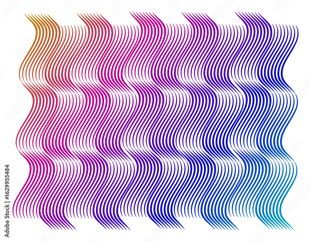 Aufkleber soft rainbow color. linear background. design elements. polygonal lines. guilloche. protective layer