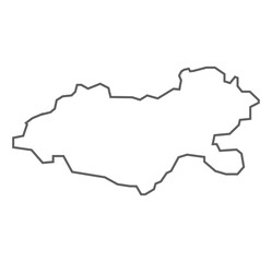 Virudhunagar District map line illustration, Tamil Nadu, India