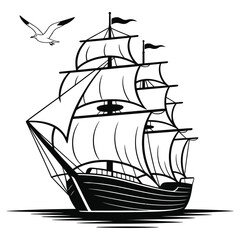 sailing ship silhouette