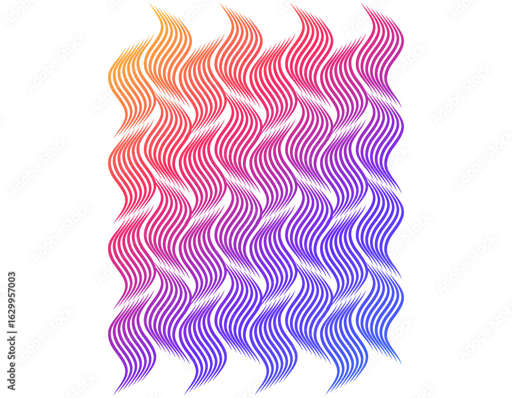 Poster soft rainbow color. linear background. design elements. polygonal lines. guilloche. protective layer
