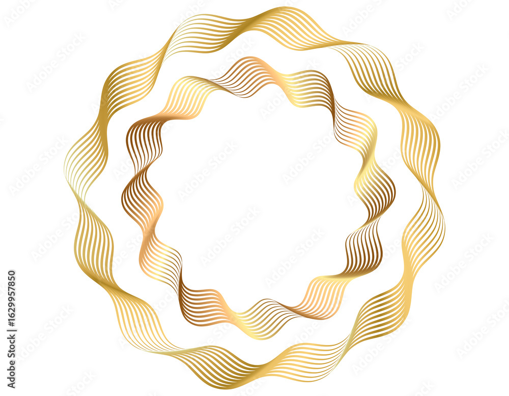 Poster design elements. wave of many glittering lines. abstract wavy stripes on white background isolated. 