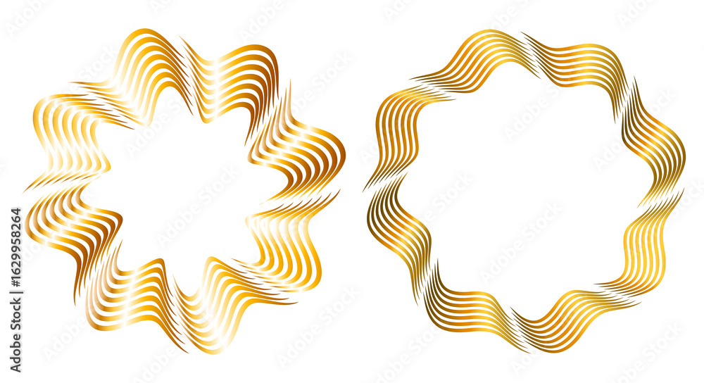 Poster design elements. wave of many glittering lines. abstract wavy stripes on white background isolated. 