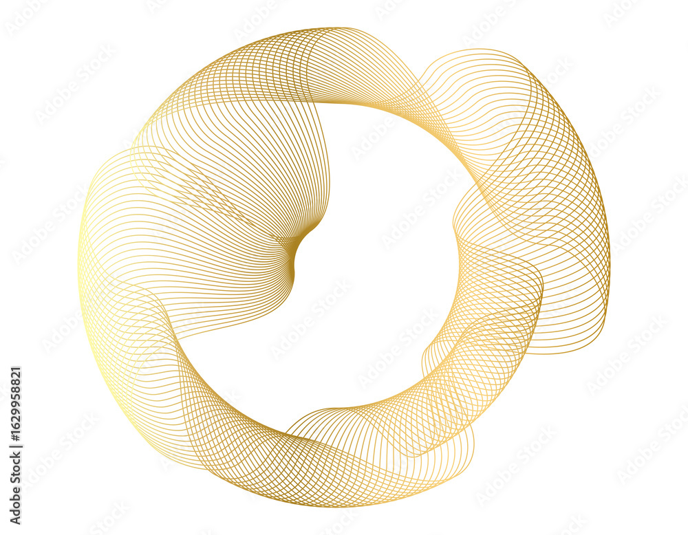 Poster design elements. wave of many glittering lines. abstract wavy stripes on white background isolated. 