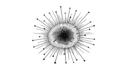 Obraz premium Abstract radial design on white background