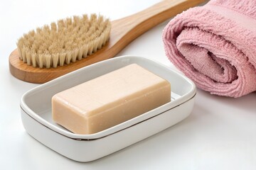 soap and towel
