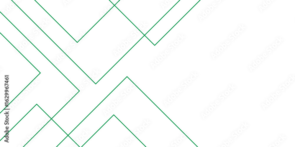 Poster abstract industrial design random lines green on white background. geometric seamless minimalist pat