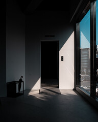 diagonal shadow with a window