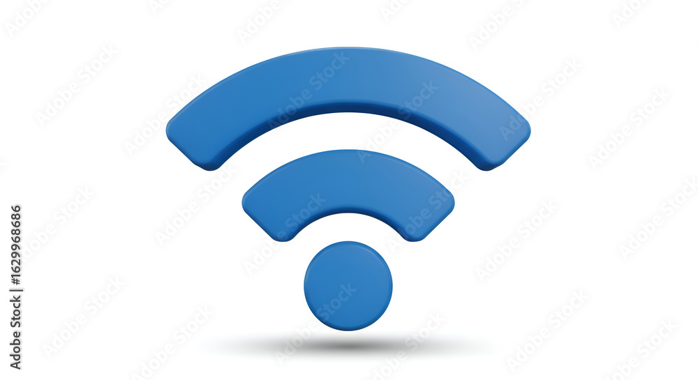 Poster blue wifi symbol with no background details. wireless connectivity icon isolated on a white backgrou