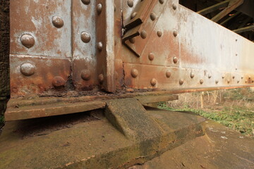 Eisenbahn Brücke Detail Nieten Rost Farbe um 1890 in  Thüringen Denkmal Bauwerke Natur Landschaft Tiere und vieles mehr- Europa Thüringen
Gera, Tag, Frühling Sommer Herbst Winter 