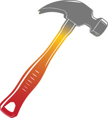 Claw Hammer Colorful Vector Illustration Design (Version: 01)