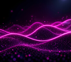 Fototapeta premium Smooth Magenta AI Data Background with Mesh Design