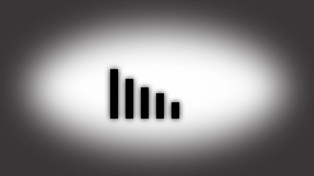 Abstract glowing animated graph icon designed business or finance concept icon animation video. Finance, Business Info graphic animation, Bar graph. Business loss graph show chart. 4k motion video.