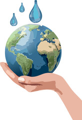 Hand Holding the Planet – Environmental Care
