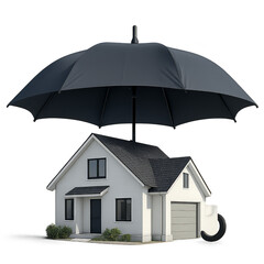 House Protected by Large Umbrella