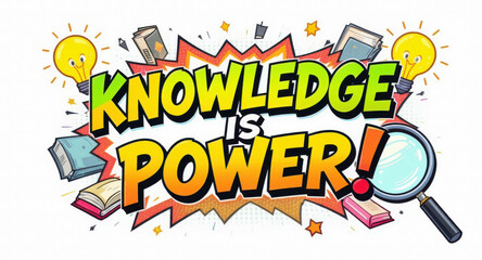 This dynamic artwork emphasizes the empowering nature of knowledge and its significance.