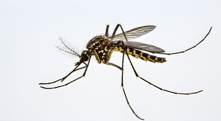 mosquito sucking blood extreme close up