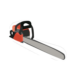 chainsaw. Vector chainsaw, petrol chain saw, 