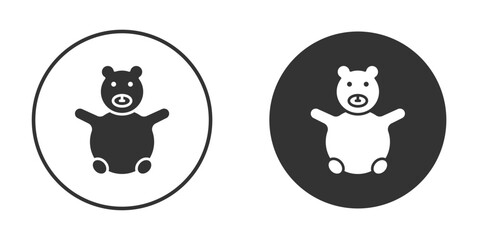 Teddy bear icon. filled flat sign for mobile concept. Symbol, logo illustration.