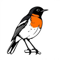 Obraz premium American Robin Animal Icon