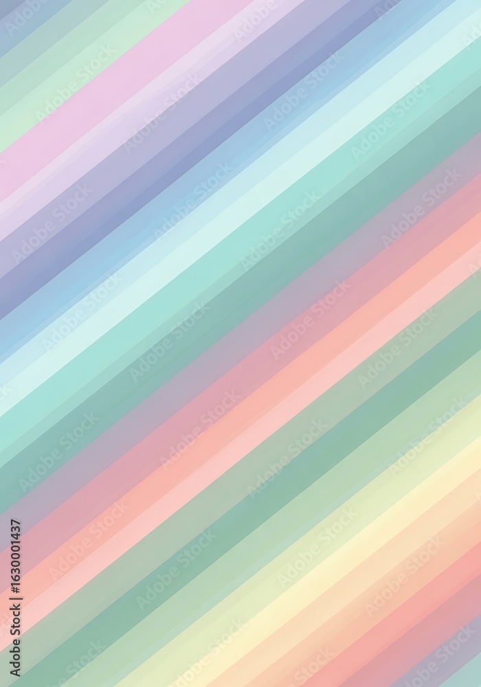Poster soft pastel gradient diagonal stripes background with gentle color variations for abstract design