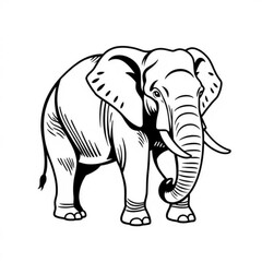 Asian Elephant Animal Icon